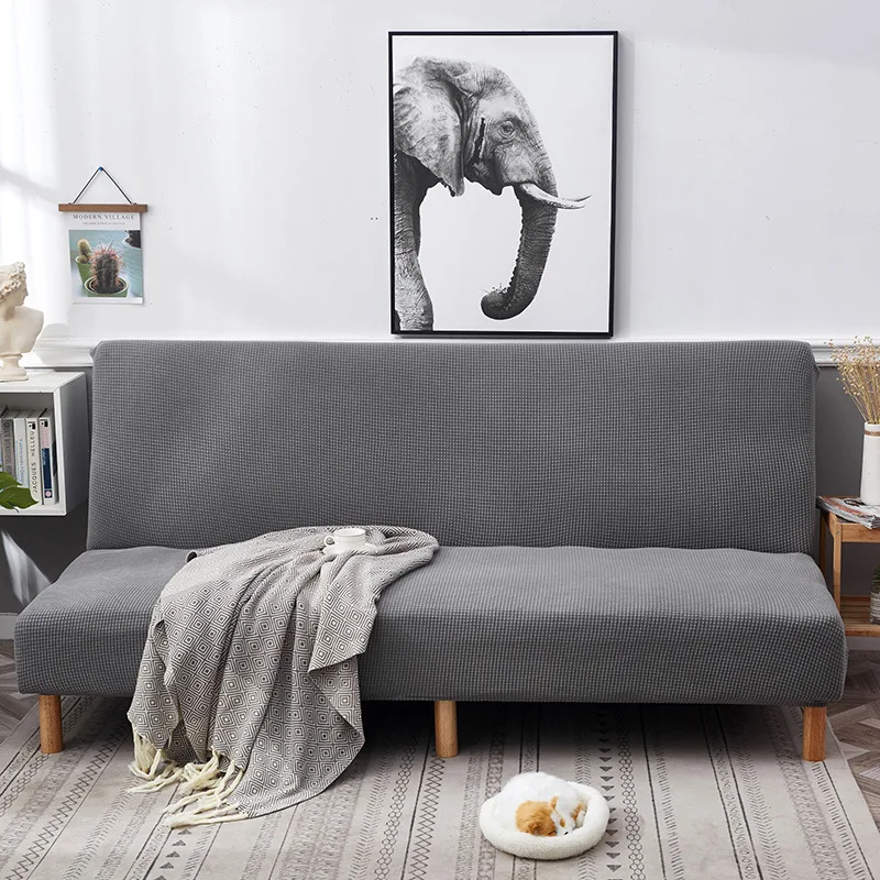 

2022 knitted thickened solid color corn velvet sofa cover elastic universal lazy sofa cover