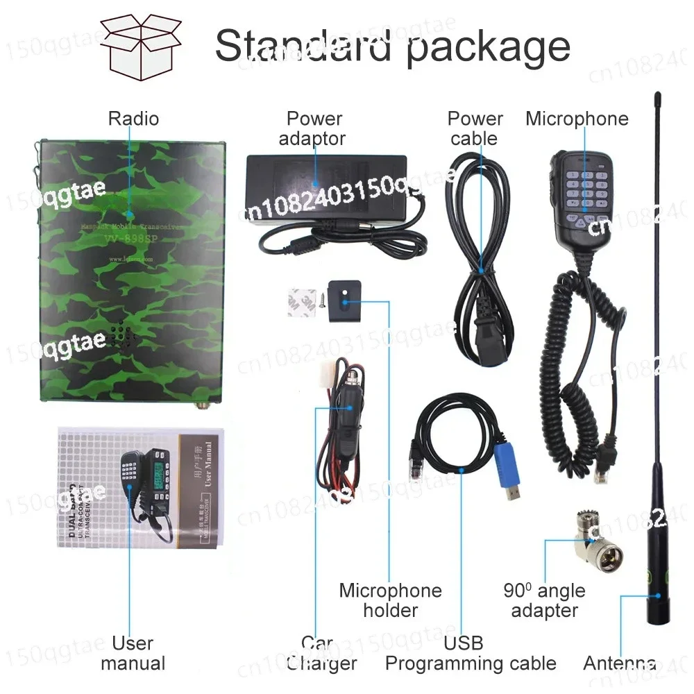 Мини-радио VV-898SP со встроенным аккумулятором 12000 мАч 136–174 и 400–480 МГц