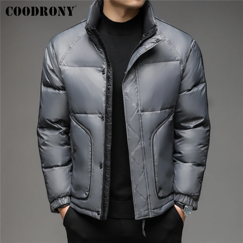 COODRONY Brand 90% White Duck Down Jacket Men Luxury Clothing Thick Warm Parkas Winter New Arrival Stand Collar Coat Male Z8210