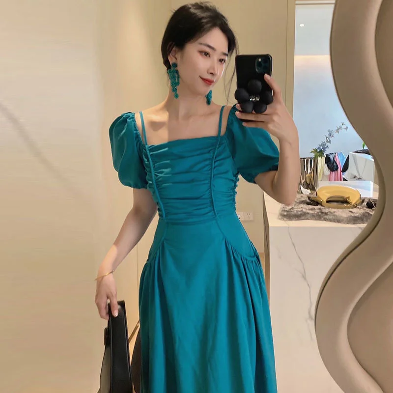 

Шикарное женское летнее плявечерние ное вечернее платье Koijizayoi, однотонное платье с вырезом лодочкой, сексуальные платья на бретелях, женск...