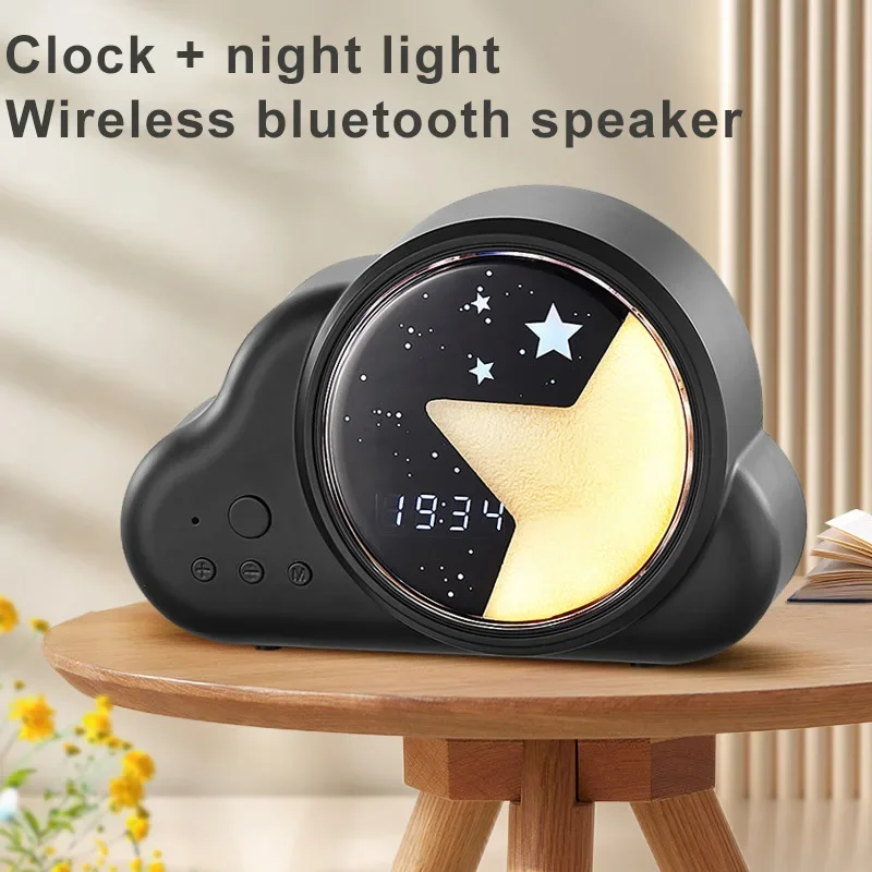 Беспроводной Bluetooth-динамик часы ночная планшетофон стереозвук Hi-Fi качественный