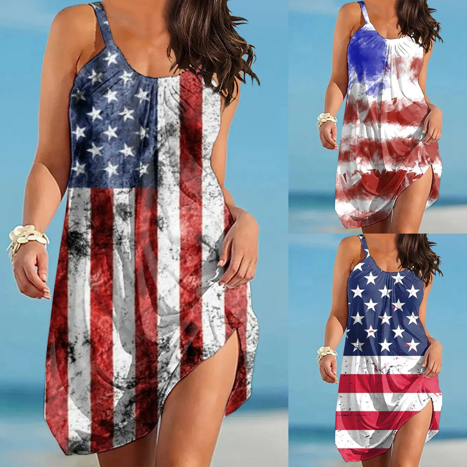 

Женский сарафан с круглым вырезом, без рукавов