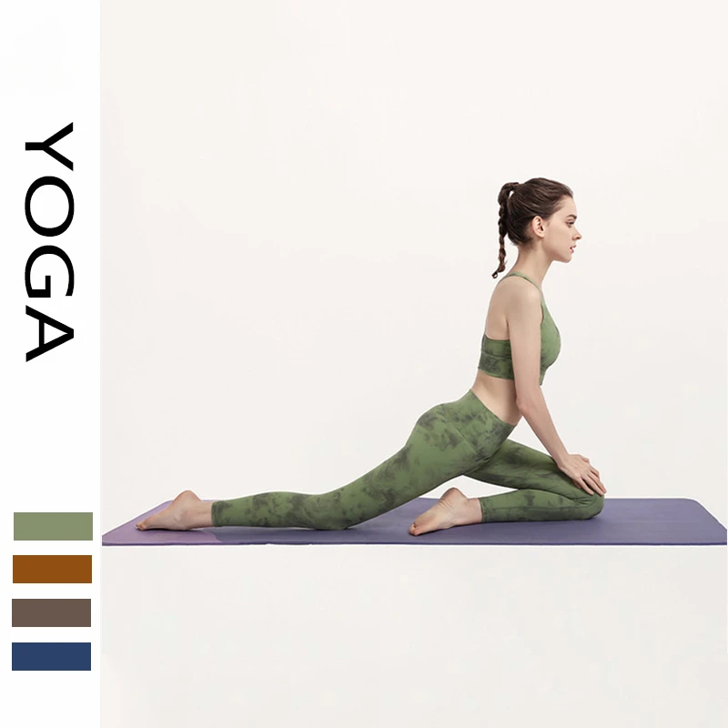 

Yoga Set 2 Piece Workout Clothes for Women Cross Back Crop Top Sports Bra Fitness Top Yoga Sportswear Gym Leggings