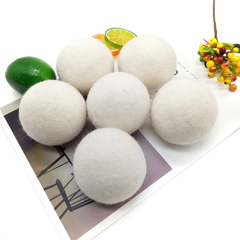 

5Pcs/set Wool Dryer Balls Organic Wool Natural Laundry Fabric Softener Premium Reusable