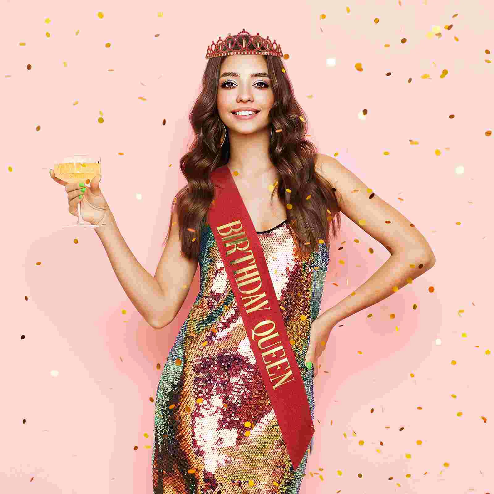 Корона церемониальная повязка на голову красные короны для женщин диадемы