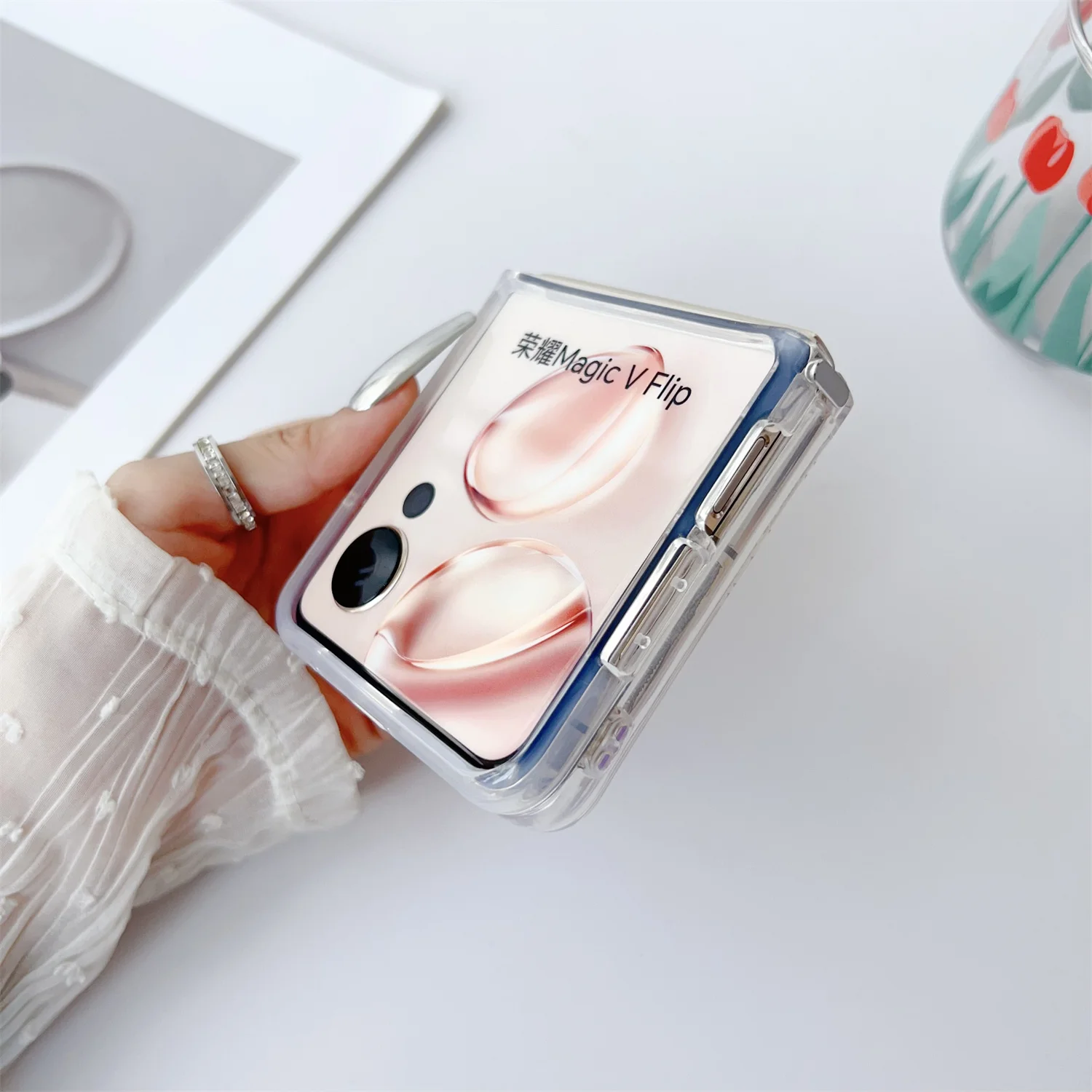 Красочные декомпрессионные бусины чехол с быстрым зыбучим песком для Honor Magic V