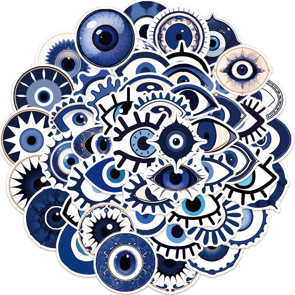 

10/50Pcs Cartoon Devil Eyes Varied Graffiti Stickers Luggage Laptop Scrapbooking Notebook Wall Car DIY Comics Sticker Party Gift