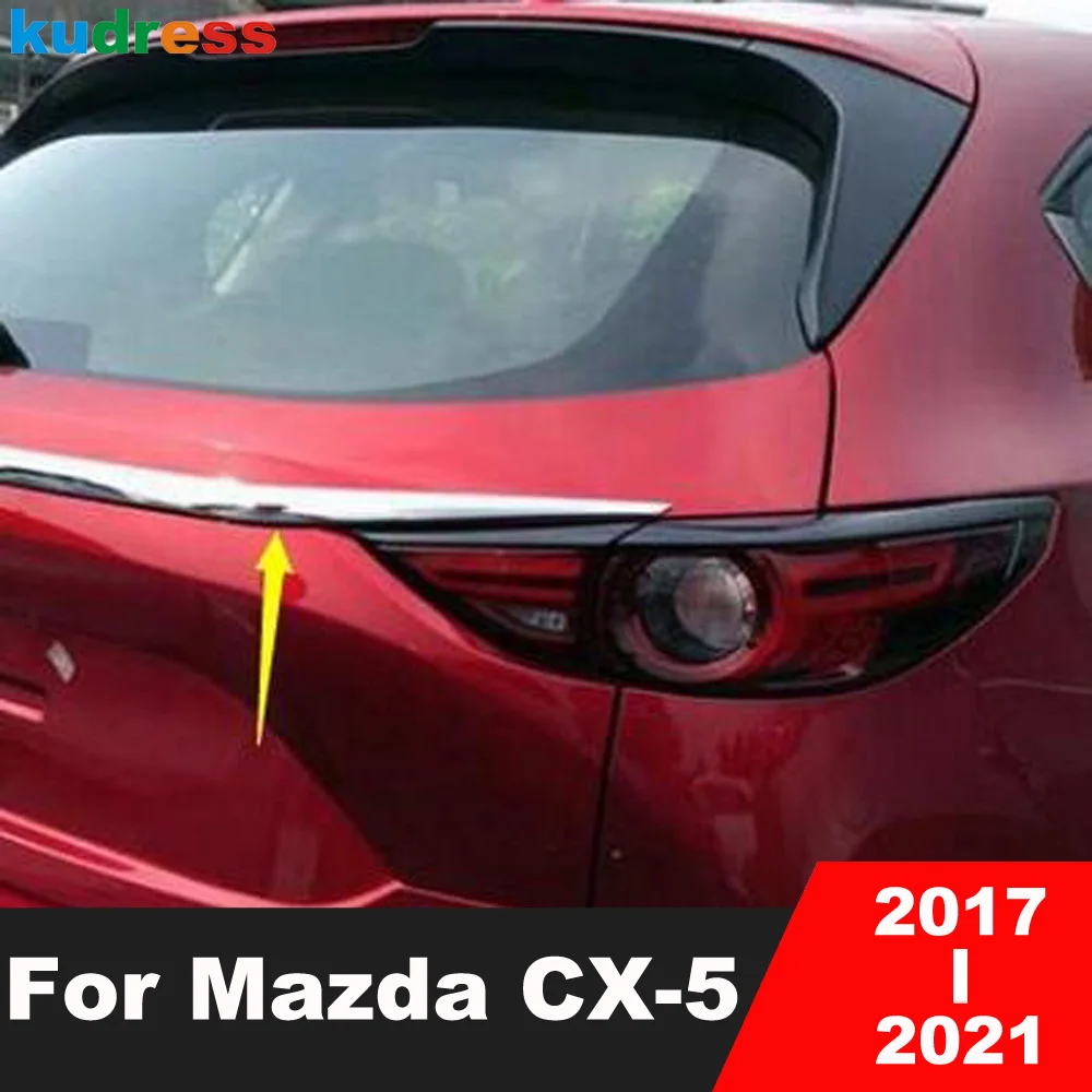 

Car Styling For Mazda CX5 CX-5 KF 2017-2019 2020 2021 Carbon Fiber Rear Trunk Lid Cover Trim Tailgate Tail Gate Molding Strip