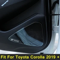 lapetus black accessories fit for toyota corolla 2019 2022 side door audio stereo speaker tweeter cover trim stainless steel