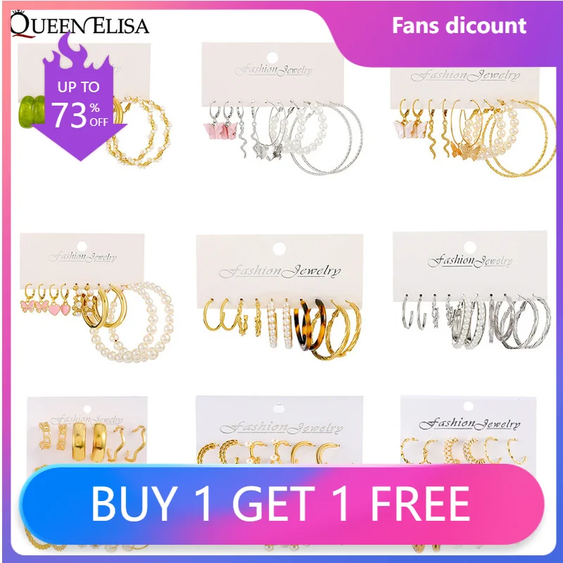 

Butterfly Hoop Earrings Set for Women Snake Pearl Drop Earring Big Circle Ear Ring Boho 2021 Trend Party Jewelry aretes de mujer