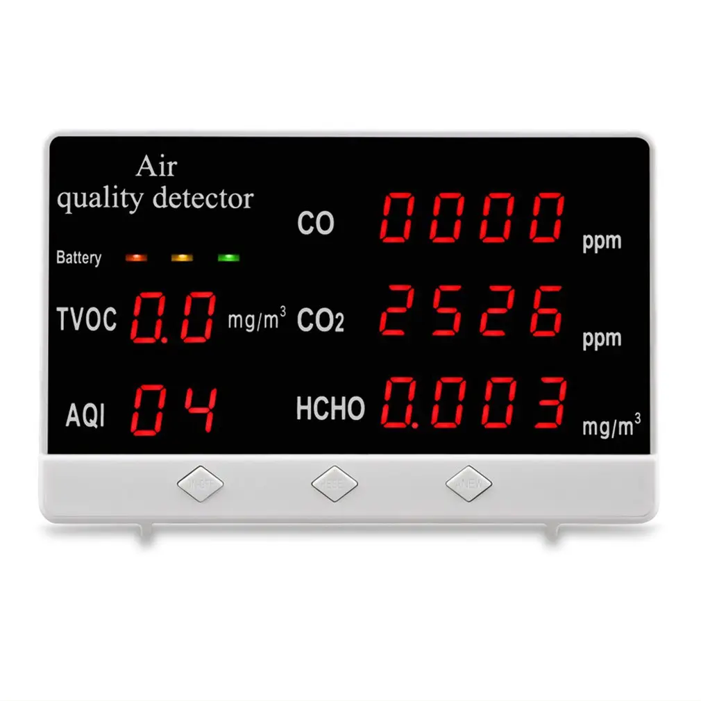

Large Screen Air Quality Detector 131CO Formaldehyde Detector Carbon Dioxide Tester 360 Minutes Long Standby