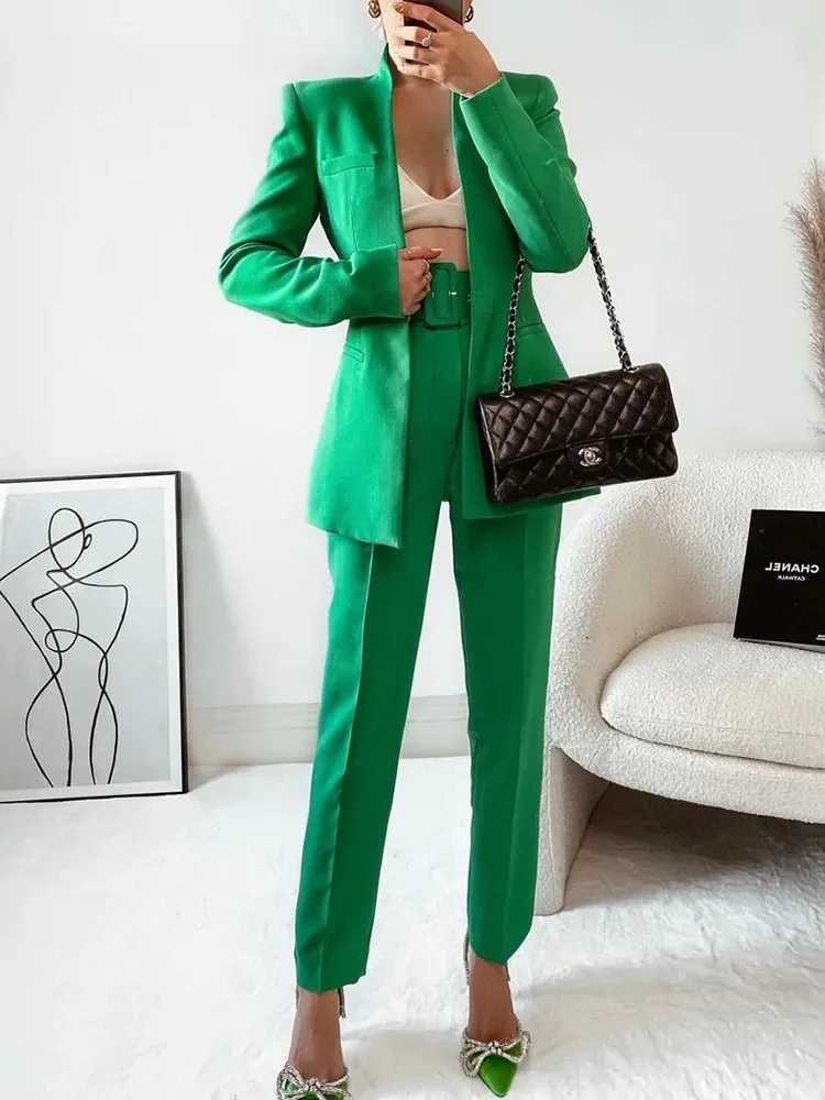 Icclek Women's Blazers Office Ladies Jackets Elegant Coats Female Long Sleeves Tops Femme Streetwear Skinny Mujer Outerwear