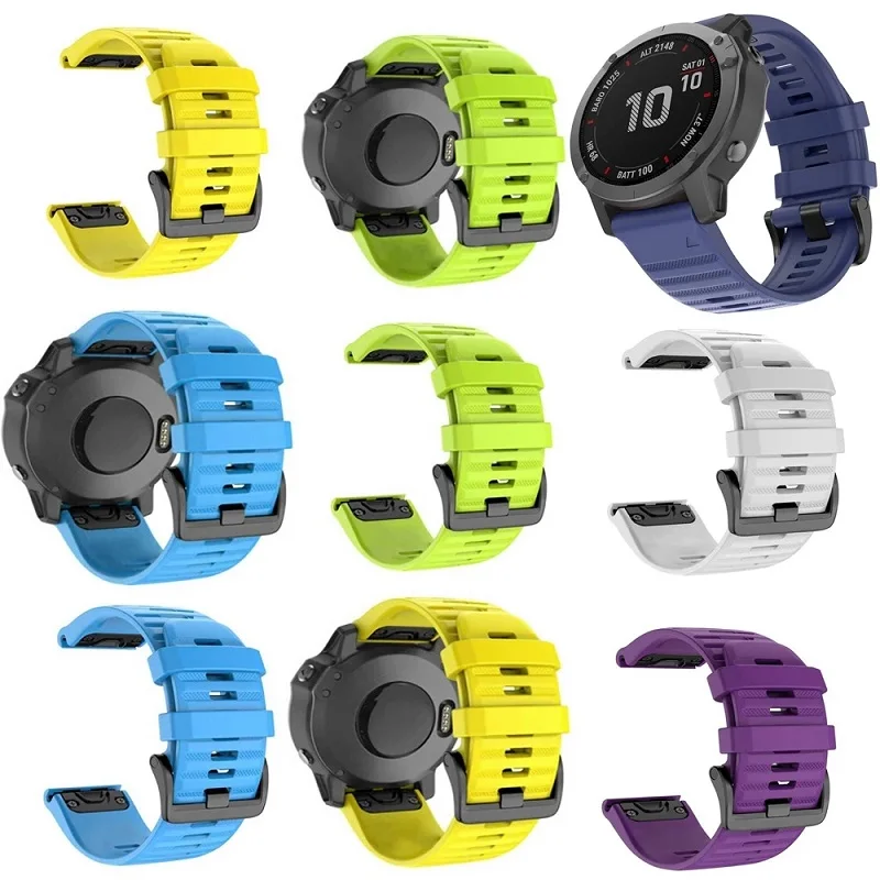 

26 22 20MM Silicone QuickFit Watchband Straps For Garmin Fenix 7X 7 7S 6X 6 6S Pro 5 5X 5S Smartwatch Easyfit Wristband Bracelet
