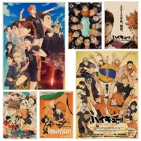 anime haikyuu classic anime poster kraft paper vintage poster wall art painting study decor art wall stickers
