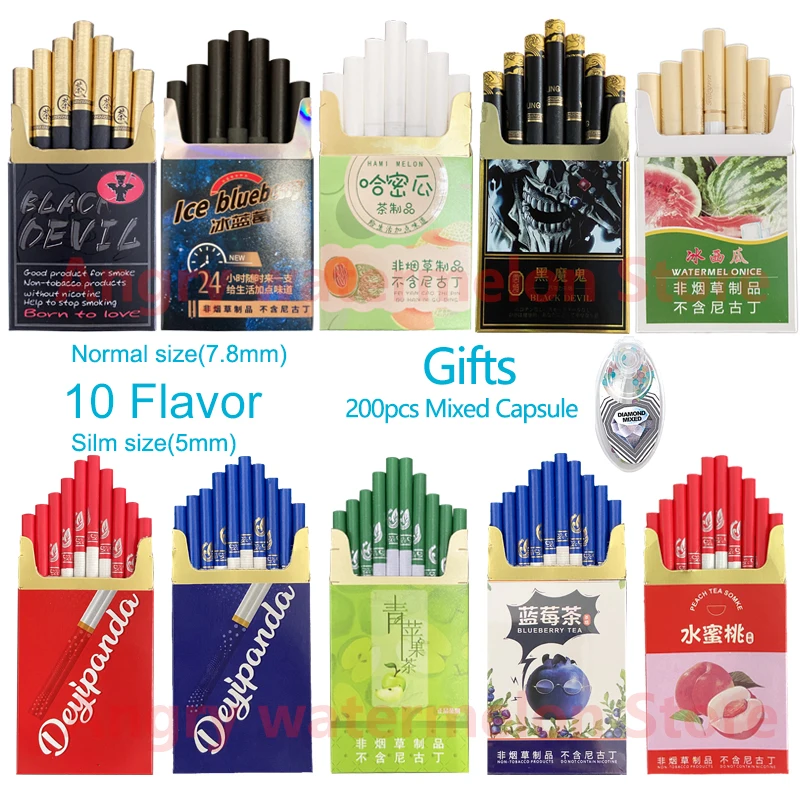 

Tea smoke mixed flavor men and women health cigarettes do not contain nicotine and tobacco filter fruit chocolate
