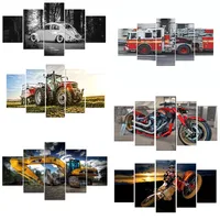 5 Panel Motorcycle Car Truck Tractor Diamond Embroidery Full Square Round Diamond Painting Vehicles Cross Stitch Kits 5D Mosaic