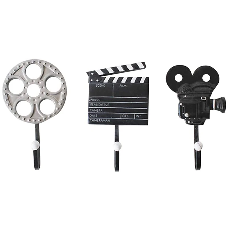 

HOT SALE 3Pcs Creative Hook Coat Hook Wall Hanging Craft Film Equipment Style Home Decoration