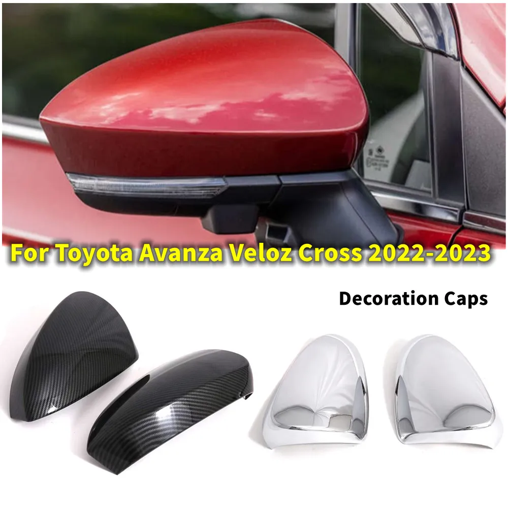 Фото Для Toyota Avanza Premio Veloz Cross 2022-2024: накладки на боковые зеркала заднего вида из ABS-пластика, внешние декоративные накладки, клейкие стикеры №1