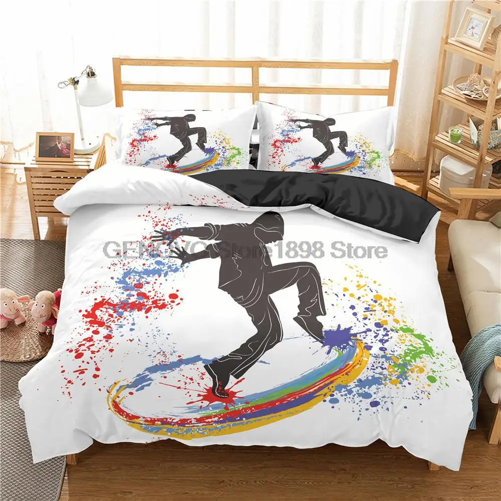 

2/3 Pcs Street Dance Sport Style Bedding Sets Home Luxury Dancer Duvet Cover Bed Cover 90/135/150 Teens Quilt Covers (No Sheet)