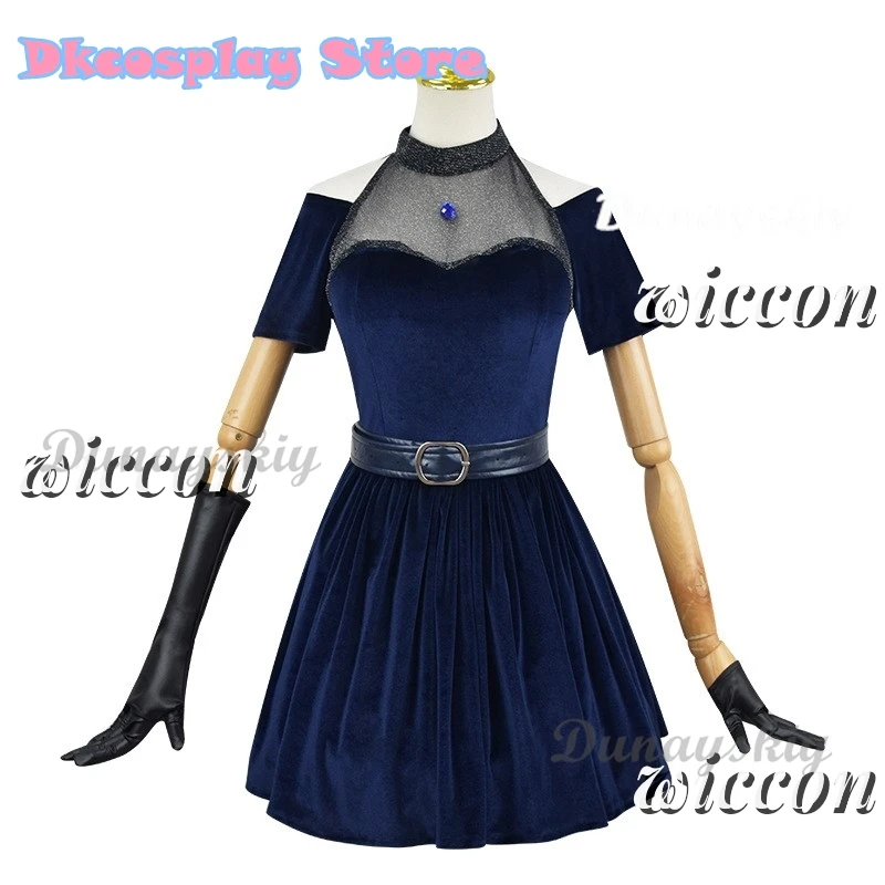 Мизи Косплей Одежда Парик Розовый Градиент Фиолетовый Длинные Волосы Костюм