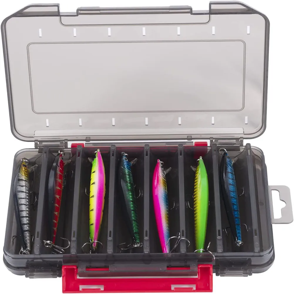 

14 Compartments Fishing Tackle Box Waterproof Double Sided Bait Hook Storage Case Container Fishing Accessories