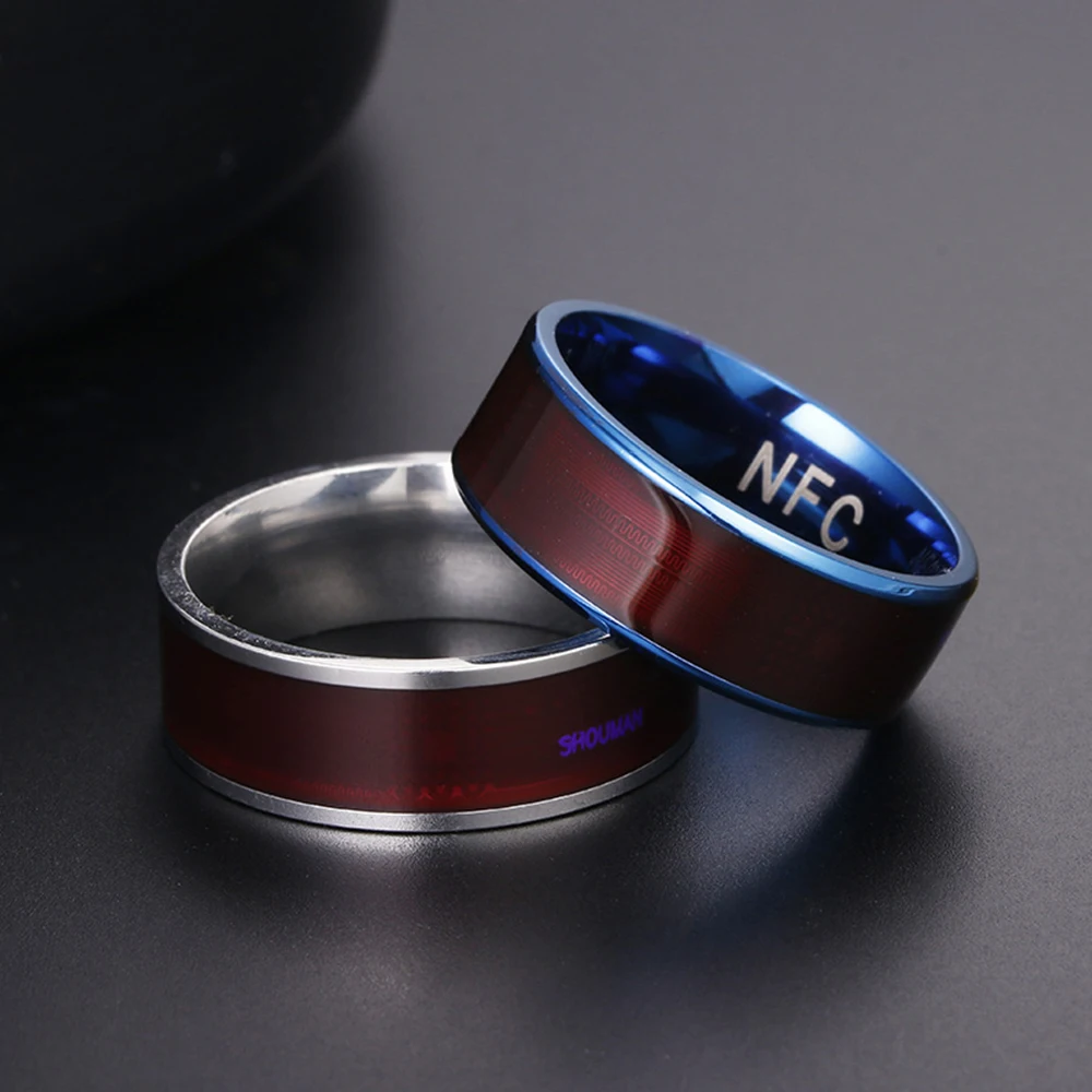 Фото 1 ~ 4 шт. NFC-кольцо, ювелирные изделия, умный чип, интеллектуальное кольцо, умный дом, интеллектуальная одежда, разблокировка экрана, замок для файла, титановая сталь №4