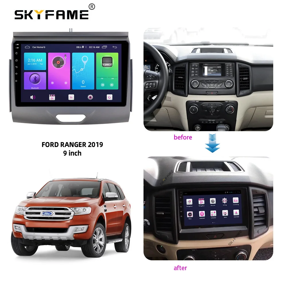 

Автомагнитола для FORD RANGER KX5 2019, 2 Din, Android, мультимедийный плеер, GPS-навигация, IPS-экран, DSP, 9 дюймов