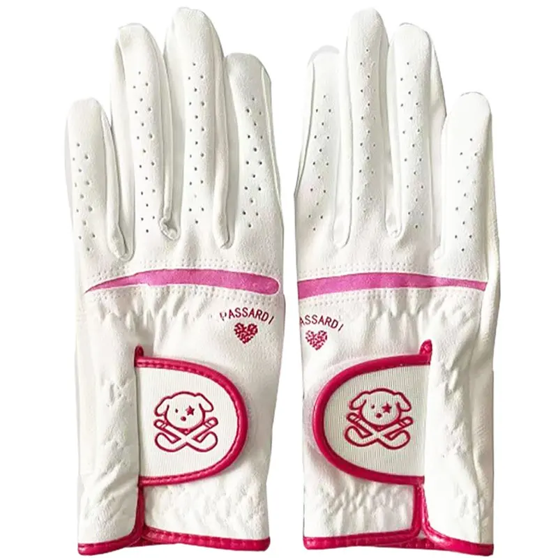 

New Womens Golf Gloves Micro Soft Fiber Breathable Anti-Slip Left And Right Hand Sports Gloves