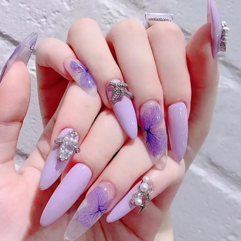 

Manicure Decoration 3D DIY for Female 1 Box Nail Dried Flower Vibrant Surface Mix Dried Flower