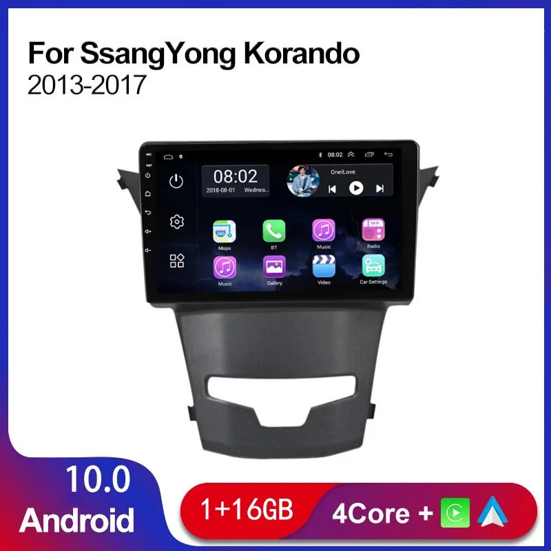 

1G+16G 2Din Car DVD Radio Android 10 Car Radio Multimedia Video Player For Ssangyong Korando 3 Actyon 2 2013-2017