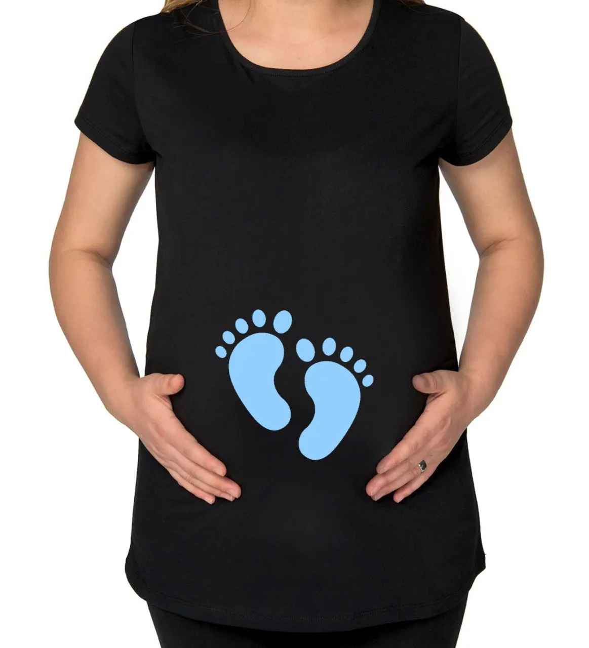 

BK подарок мужской ребенок ножки дизайн черный для беременных