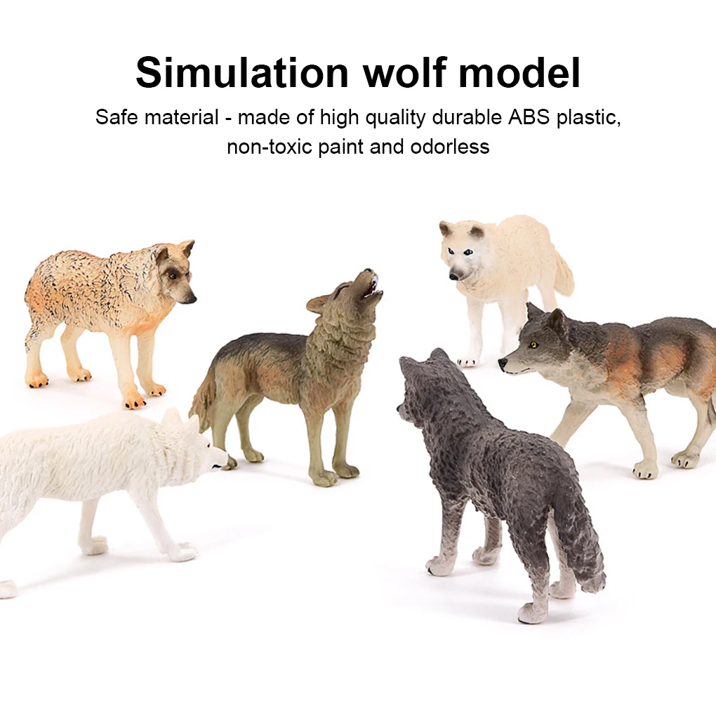 

Pack of 6 Animal Figures Figurines Simulation Educational Toy Children