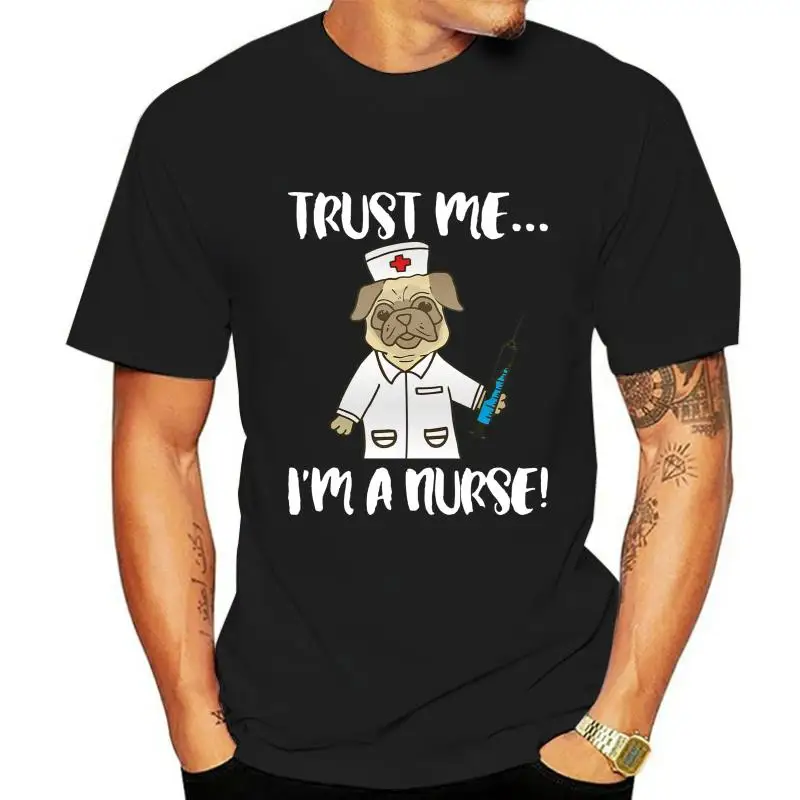 Футболка для мужчин и женщин рубашка медсестер Мопсов собак врачей LVN RN - купить