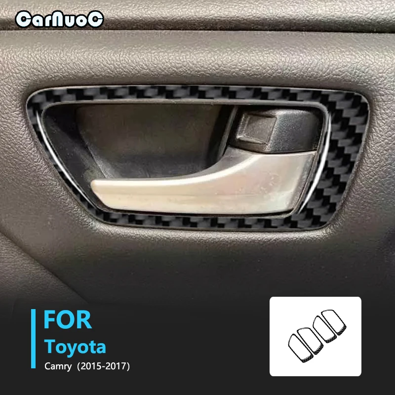 Для Toyota Camry 2015 2016 2017 дверной переключатель ободок из углеродного волокна