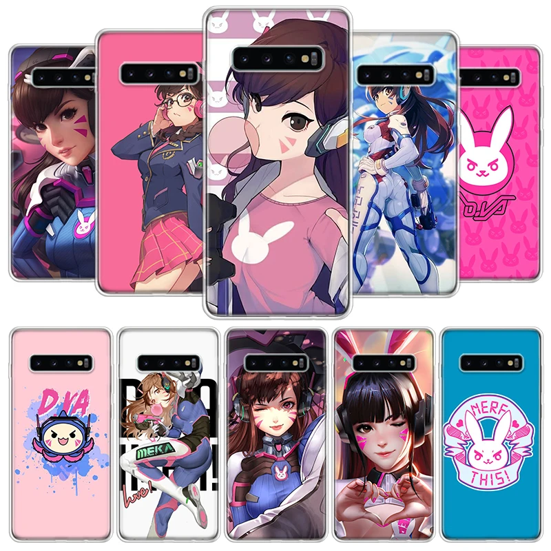 Game O-Overwatchs-DVA Cover Phone Case For Samsung Galaxy S20 FE S21 + S22 S23 Ultra S10 Lite S9 S8 Plus S10e S7 Edge Coque