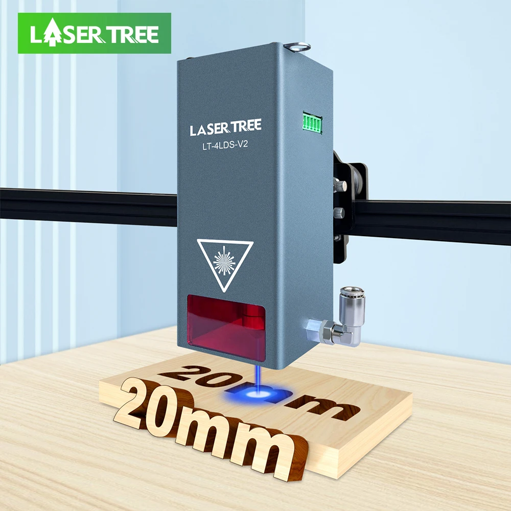LASER TREE 20W Laser Diode Module Head Air Assist Laser Kit for Laser Wood Cutter Engraver TTL Module CNC DIY Wood Working Tools
