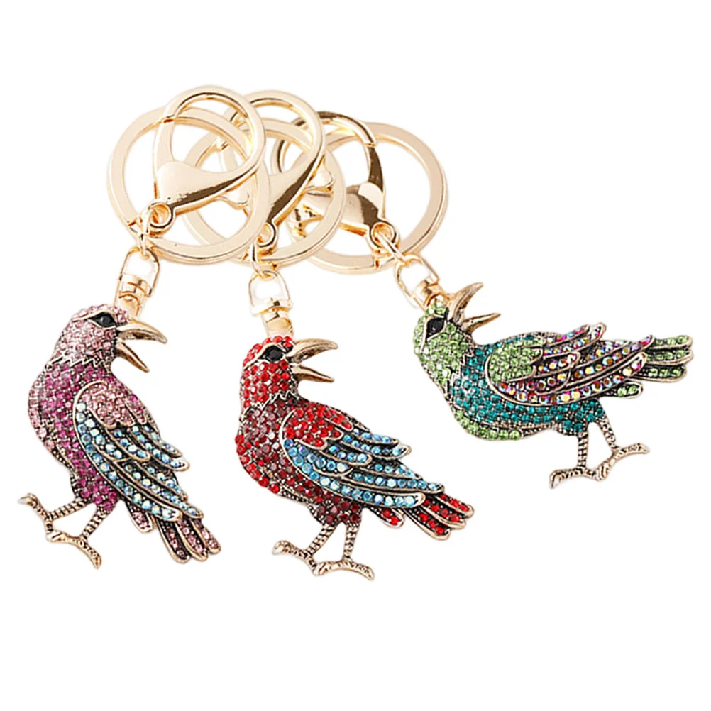 

3 Pcs Lovely Key Chain Pendant Bulk Gifts Bags Keychain Accessories Alloy Hanging Decor Decorative Ring