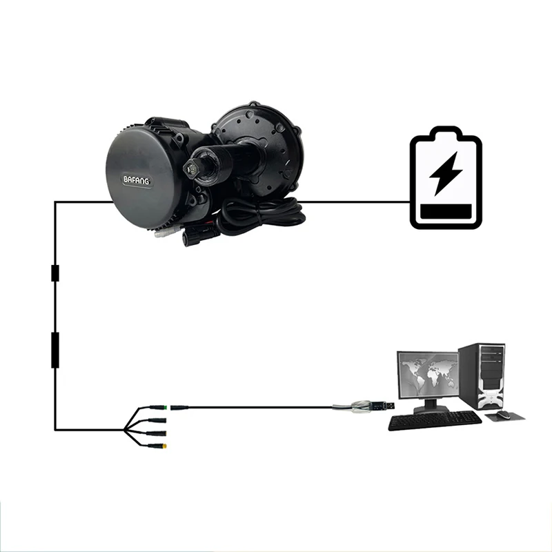 

Кабель программирования Bafang USB для Bafang BBS01, BBS02 и BBS03/BBSHD, запрограммированный кабель для электродвигателя велосипеда