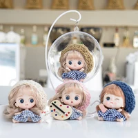 bjd mini doll movable joint 112 3d big eyes baby girl diy toys with clothes dress up 10cm surprise dolls toys gift for girls