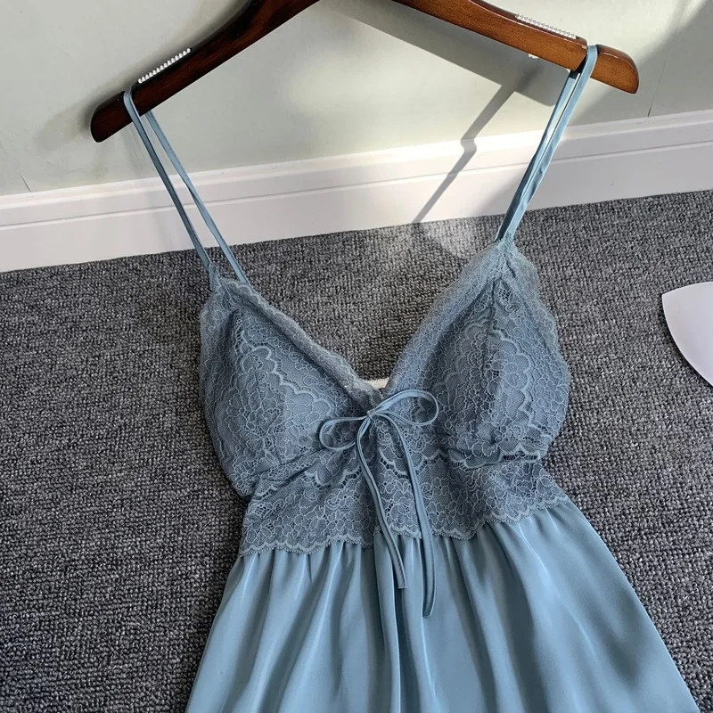 2 PCS New Woman Pajamas Set Silk Satin Sleepwear Summer Sling Shorts Sexy Lingerie Pyjamas Homewear Loungue Suit