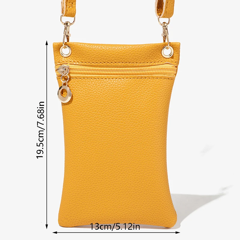 

Lychee Grain Crossbody Cell Phone Bags for Sweet Female Shoulder Bag Purses Daily Versatile Wallets