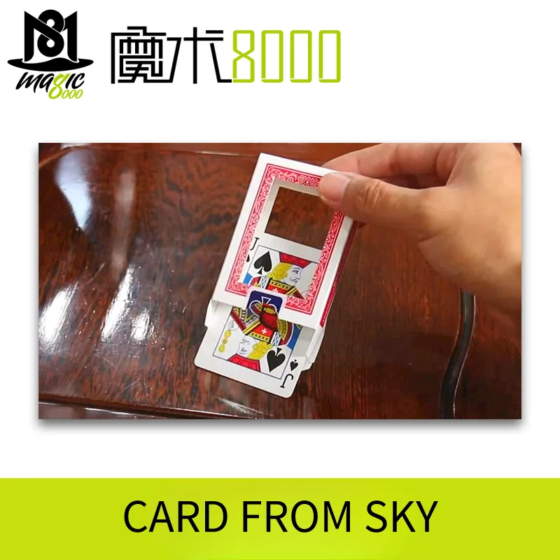

Card from sky New Product Extraterrestrial Visitors Puzzle Magic Props Poker Stage Magie Celebration Performance
