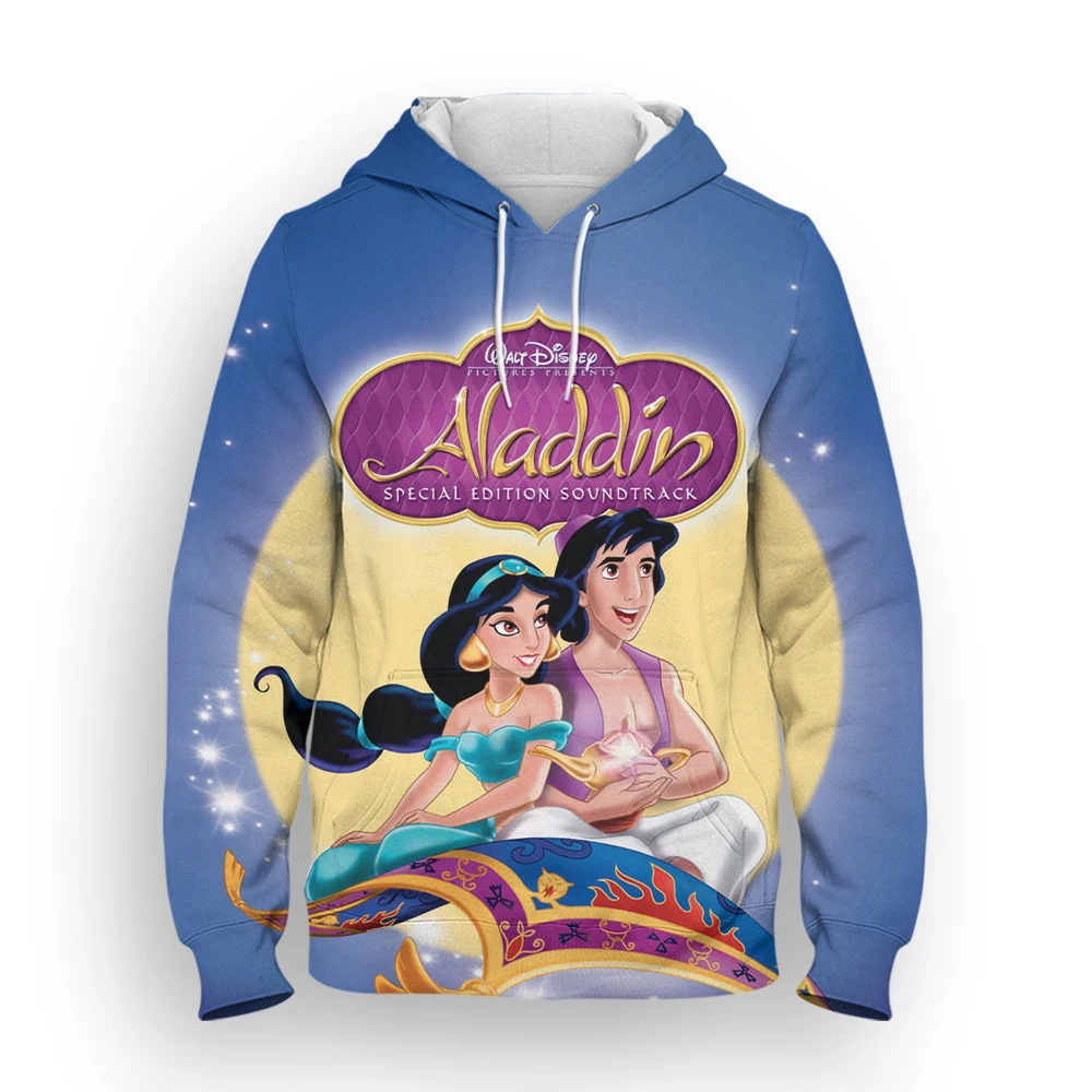 Men's Hoodie Sweatshirt Disney Aladdin 3D Printing Fashion Men's Hoodie Casual Men's Sweatshirt
