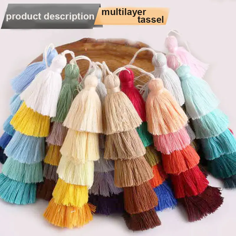 

Five-layer Tassels 1pcs 12.5cm Fringe Bangs Flower Tassel Fringe Diy Jewelry Earring Pendant Charm Handmade Decoration Craft