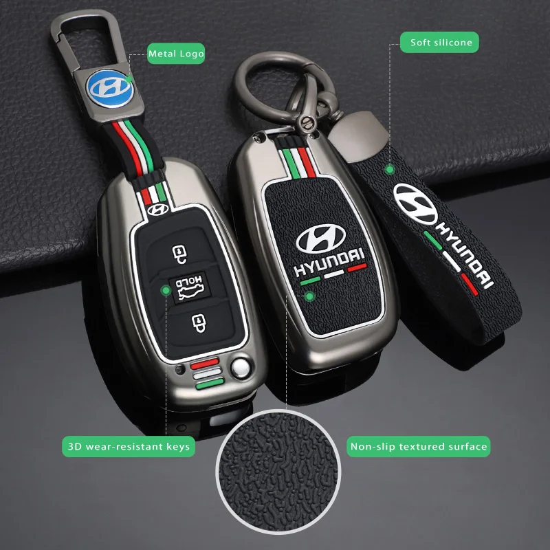 

Car Key Full Cover Case Holder Shell For Hyundai Tucson Mistra Solaris Creta I30 Ix25 Ix45 Verna Elantra Kona Santa Fe Accessory