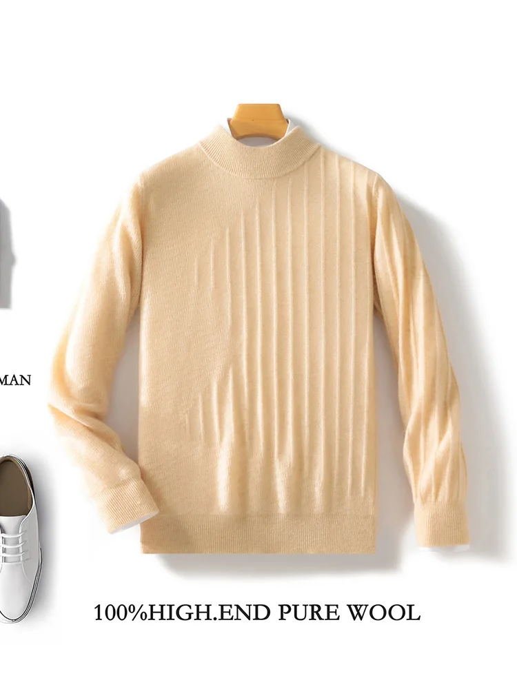 Новинка Мужской базовый пуловер сезон осень-зима 100% трикотажная одежда из