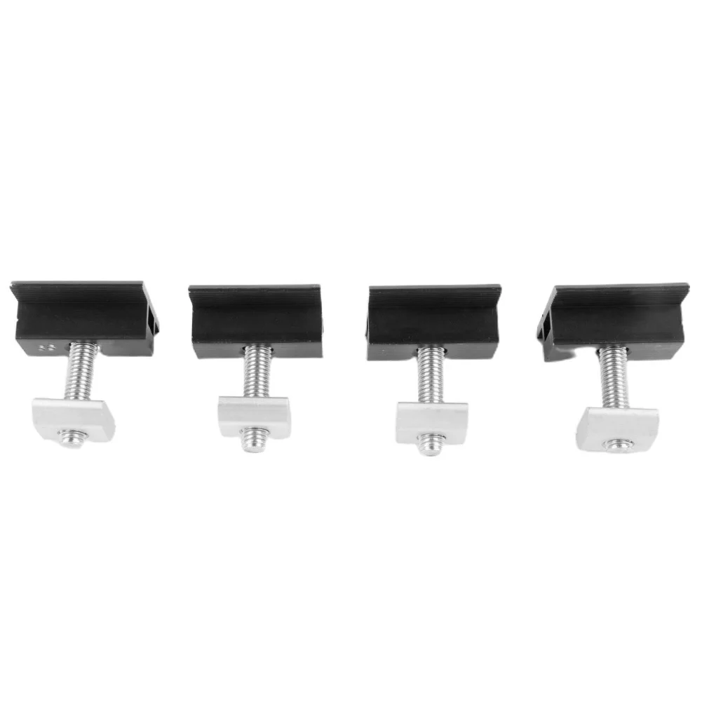 Зажим для поддержки солнечной панели аксессуары из алюминиевого сплава черный