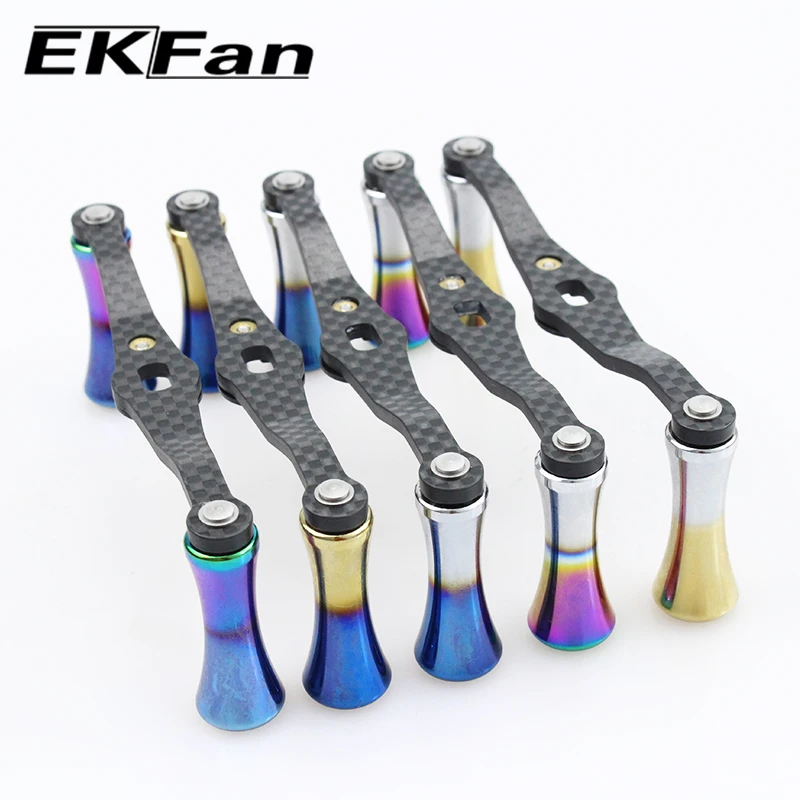 

EKfan Daiwa/Shimano Of 105MM Carbon Fiber Fishing Reel Handle Alloy Aluminum Knobs Baitcasting Reel Fishing Accessory