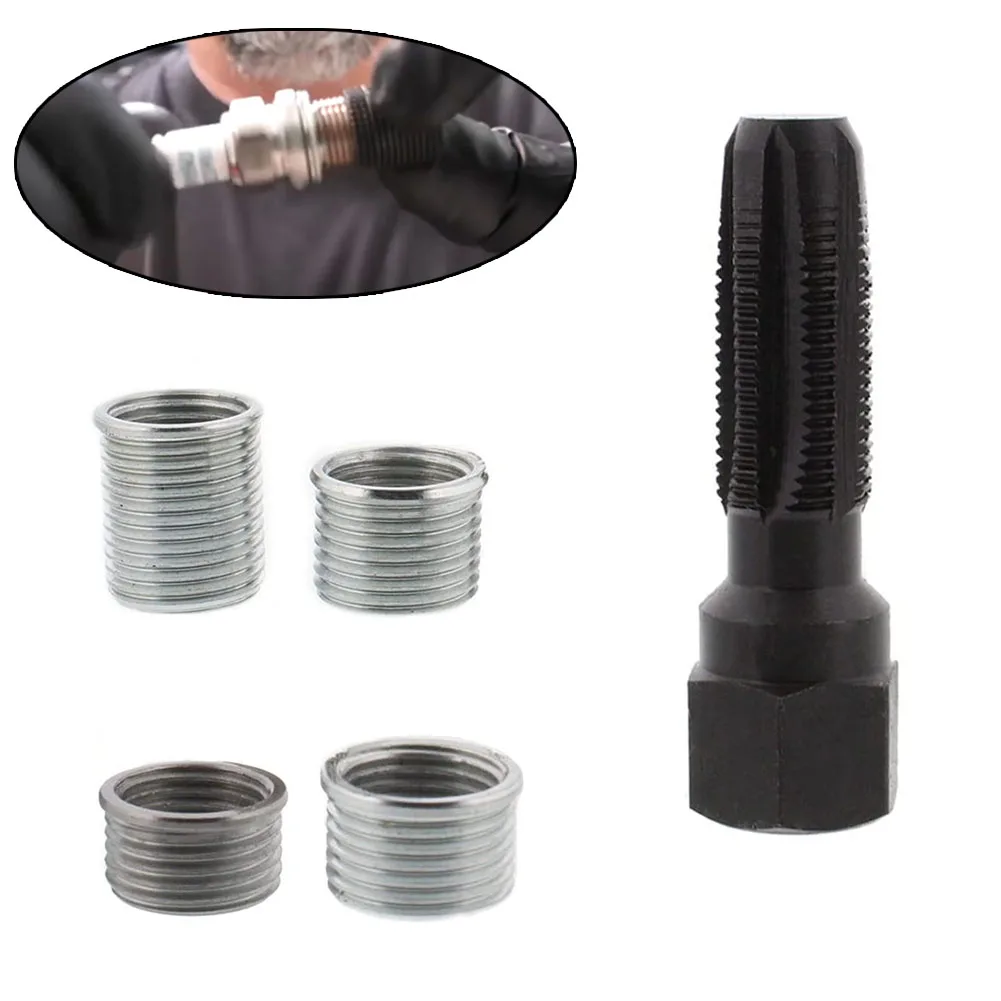 

Spark Plug Wire Tapping Set Spark Plug Hole Thread Repair Tool Screw Tooth Regenerator M14*1.25 Spark Plug Wire Repair Tool Kit
