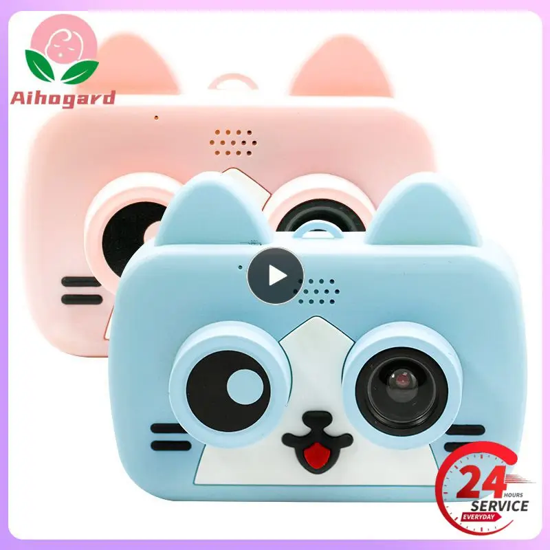 

Wireless Photo Sharing Tiny Video Camera Cute Kitten Cartoon Camera Toys Pink Ips 1080p Hd Camera Christmas Birthday Gifts Mini